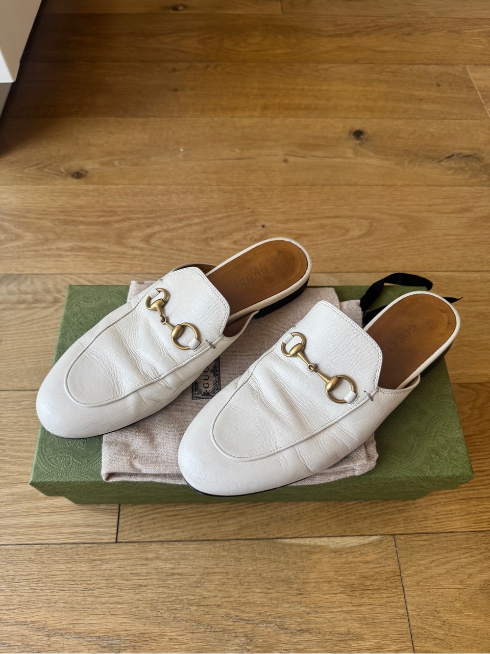Gucci Princetown Leather Mules - 6.5